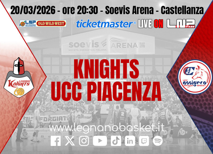 I Knights si ributtano sul campionato, venerdì ospitano la Ucc Piacenza