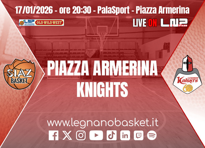 Knights Legnano in trasferta a Piazza Armerina