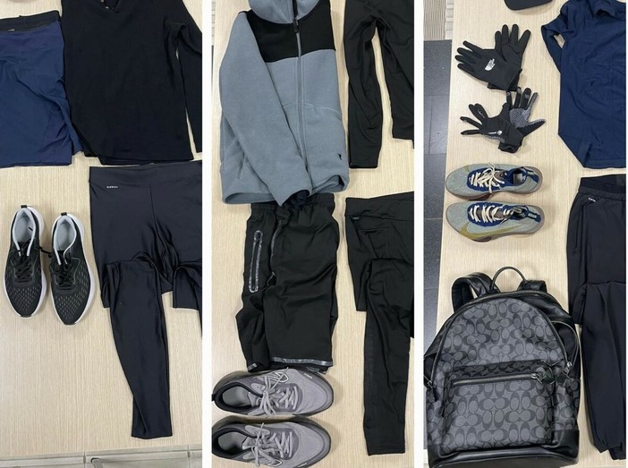 I travestimenti sequestrati dalla polizia locale di Arcisate ai tre stranieri fermati