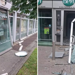 Assalto alla filiale della Bpm di Arese (foto tratta da IlSaronno.it)