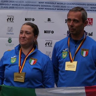 Minigolf, brilla ancora Castellanza: Anna Bandera campionessa del mondo con Paolo Porta