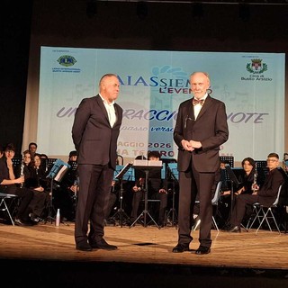 Franco Castiglioni e Marco Colombo sul palco del Teatro Manzoni
