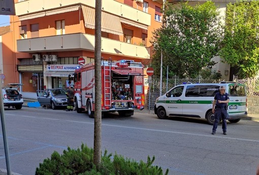 Lo scenario del tragico incidente di via XXV Aprile dove ha perso la vita Paola Abis
