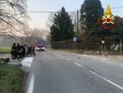 Le immagini dell'incidente di domenica mattina a Brebbia sulla Sp69 all'incrocio con via Pasubio