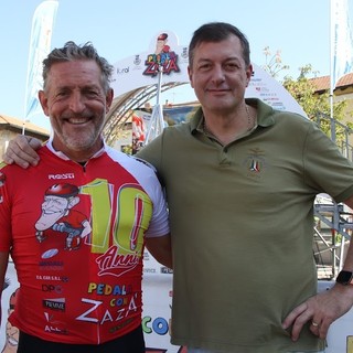 Stefano Zanini e il sindaco di Gorla Maggiore, Pietro Zappamiglio (foto a cura di Roberto Bof)
