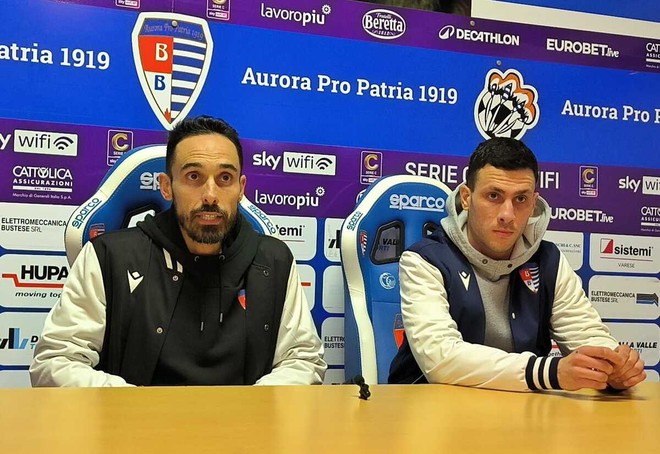 VIDEO. Pro Patria, l'analisi del ko. Bolzoni: «Buon atteggiamento, ma non basta». Mora: «Lavorare e dare di più»