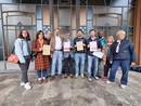 La conferenza stampa sugli imminenti volantinaggi, davanti al padiglione Boito