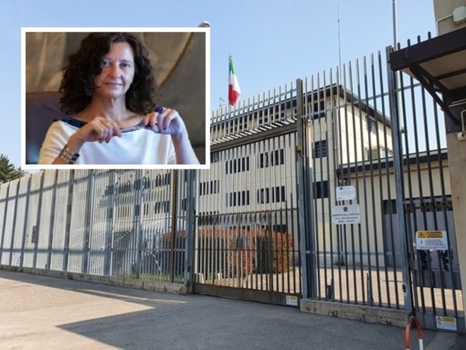 La casa circondariale di via per Cassano, nel riquadro l'assessore Manuela Maffioli