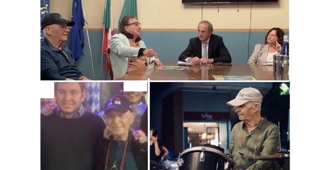 I volti di Gianni: la vulcanica presentazione di Eventi in Jazz, con il vicesindaco Folegani da Gemia tempo fa e in una foto di Filippo D'Angelo I volti di Gianni: la vulcanica presentazione di Eventi in Jazz, con il vicesindaco Folegani da Gemia tempo fa e in una foto di Filippo D'Angelo