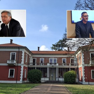 Villa Calcaterra, nei riquadri Franco Binaghi e Fabrizio Benzoni Villa Calcaterra, nei riquadri Franco Binaghi e Fabrizio Benzoni