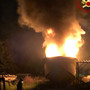 Incendio dell'imbarcazione a Caronno Pertusella
