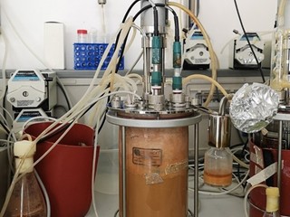Uno dei fermentatori dell’Università dell’Insubria in cui è stata prodotta la nuova molecola
