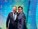 Il presidente di Confindustria nazionale Emanuele Orsini e il leader degli industriali della provincia di Varese Roberto Grassi