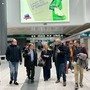 Francesca Caruso durante una visita a Malpensa con il collega di Giunta Romano La Russa