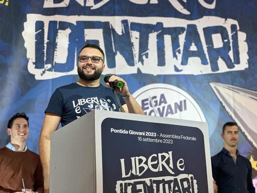 Pontida, Davide Quadri porta sul palco dell'evento giovani gli esponenti dei partiti sovranisti d'Europa