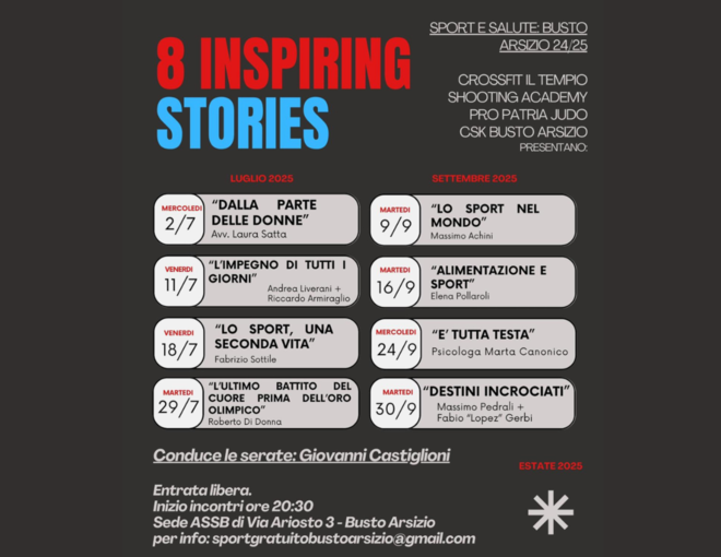Al via «8 Inspiring Stories»: lo sport si fa racconto