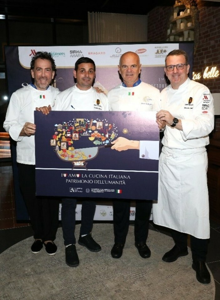 Grande successo a Riad per l’iniziativa a sostegno della candidatura della cucina italiana a patrimonio UNESCO Grande successo a Riad per l’iniziativa a sostegno della candidatura della cucina italiana a patrimonio UNESCO