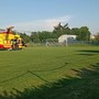 La partenza dell'elicottero, con il ferito a bordo, dal campo di allenamento della Pro Patria. Immagini e video raccolti dal nostro lettore, Giuseppe Abenante La partenza dell'elicottero, con il ferito a bordo, dal campo di allenamento della Pro Patria. Immagini e video raccolti dal nostro lettore, Giuseppe Abenante