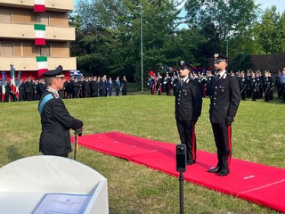 Alcuni momenti della cerimonia tenutasi questo pomeriggio al Comando Provinciale di Varese