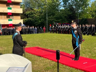 Alcuni momenti della cerimonia tenutasi questo pomeriggio al Comando Provinciale di Varese
