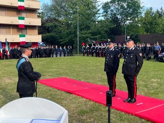 Alcuni momenti della cerimonia tenutasi questo pomeriggio al Comando Provinciale di Varese