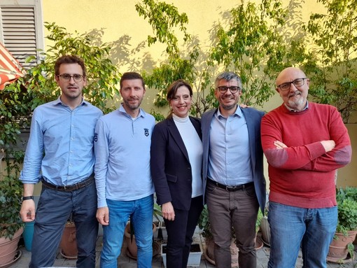 Da sinistra, Cesare Coppe, Massimo Gnocchi, Margherita Silvestrini, Giovanni Pignataro e Carmelo Lauricella