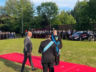 Alcuni momenti della cerimonia tenutasi questo pomeriggio al Comando Provinciale di Varese