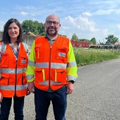 Da sinistra_ Roberta Radice, Assistente direttore lavori Alfa + Cristian Gervasoni, Direttore lavori Alfa