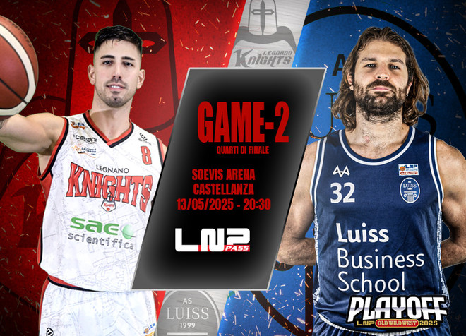 Knights stasera di nuovo in campo, c'è gara-2 alla Soevis Arena