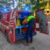 L'intervento di soccorso al ragazzo di 17enne caduto dalla bici a Gornate Olona