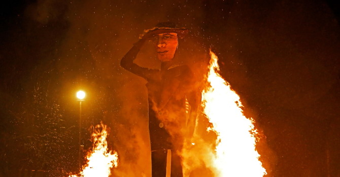 Un falò nelle precedenti edizioni in Valle, Solbiate