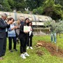 La cerimonia di piantumazione dell'ulivo in memoria di Daniele alla scuola di Gazzada Schianno