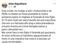 Il post di Alain Napolitano su Facebook