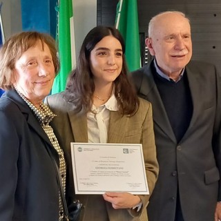 Giorgia Carrettani con i genitori di Maria Cattoni
