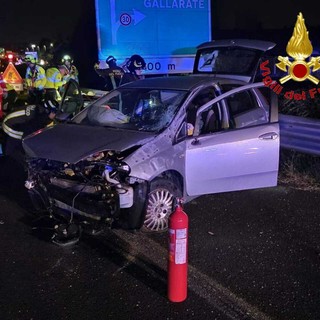 Le immagini dell'incidente sull'Autostrada dei Laghi all'uscita di Gallarate