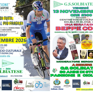 Ottant’anni sui pedali: il Gs Solbiatese festeggia la sua storia tra campioni, sicurezza stradale e la scaletta Ottant’anni sui pedali: il Gs Solbiatese festeggia la sua storia tra campioni, sicurezza stradale e la scaletta