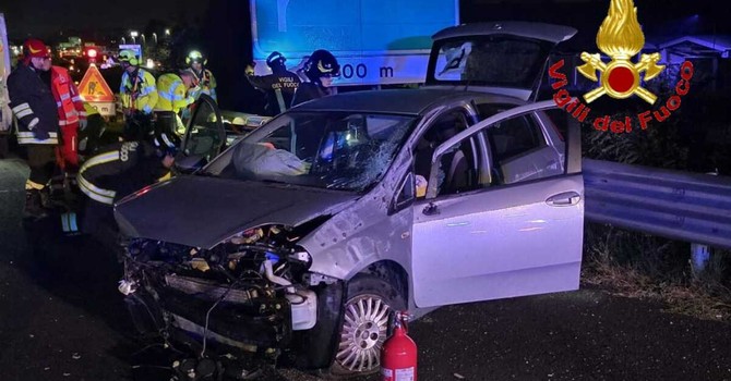Le immagini dell'incidente sull'Autostrada dei Laghi all'uscita di Gallarate
