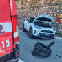 Una delle due auto coinvolte nell'incidente stradale di questa mattina sulla statale 233 a Induno Olona Una delle due auto coinvolte nell'incidente stradale di questa mattina sulla statale 233 a Induno Olona