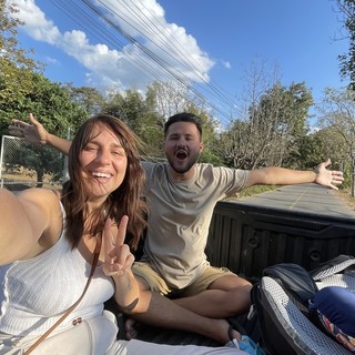 Giulia e Stefano sulla strada