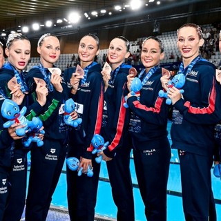 La Nazionale italiana di nuoto artistico (foto di Andrea Masini e Andrea Staccioli / DBM)