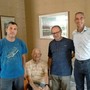 Da sinistra: don Ugo Lorenzi, Giacomo Bonnet, don Alberto Dell'Acqua e sindaco Marco Scazzosi Da sinistra: don Ugo Lorenzi, Giacomo Bonnet, don Alberto Dell'Acqua e sindaco Marco Scazzosi