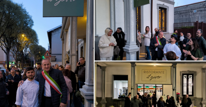 In via Magenta si accendono i fornelli de “Il Gesto”. Il sindaco Antonelli inaugura il nuovo ristorante nell’ex Tazinen