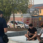Nella foto, il controllo della Polizia in piazza Vittorio Emanuele II Nella foto, il controllo della Polizia in piazza Vittorio Emanuele II