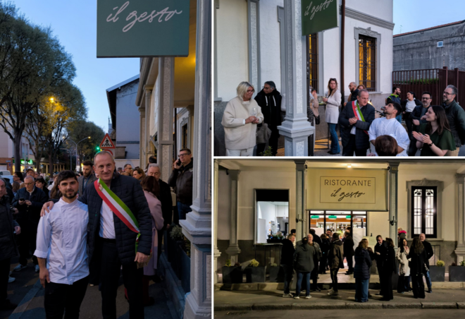 In via Magenta si accendono i fornelli de “Il Gesto”. Il sindaco Antonelli inaugura il nuovo ristorante nell’ex Tazinen