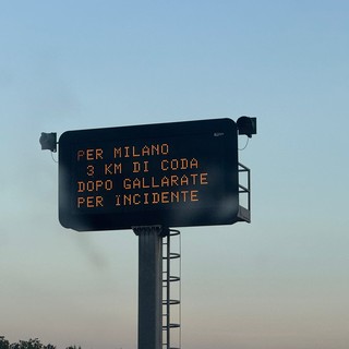 Incidente sull'Autostrada dei Laghi tra Busto e Castellanza: code in direzione Milano