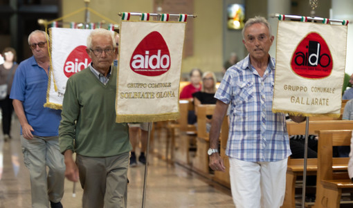 I festeggiamenti per i 40 anni del Gruppo Comunale Aido di Solbiate (foto Aldo Moroni)