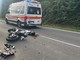 Le immagini dell'incidente stradale tra una moto e un'auto sulla Sp26 tra Jerago ed Albizzate