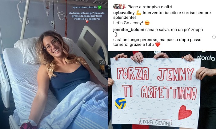 Uyba, operazione riuscita per la capitana Jennifer Boldini: «Passo dopo passo tornerò» Uyba, operazione riuscita per la capitana Jennifer Boldini: «Passo dopo passo tornerò»