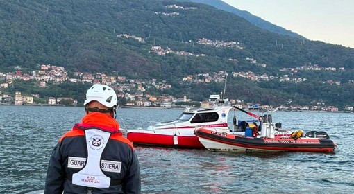 Le operazioni di ricerca sul lago di Como del turista inglese disperso da lunedì scorso Le operazioni di ricerca sul lago di Como del turista inglese disperso da lunedì scorso