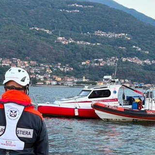 Le operazioni di ricerca sul lago di Como del turista inglese disperso da lunedì scorso